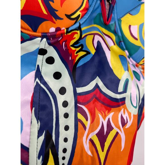 Love X Design Womens Multicolor Bustier Halter Top NEW 1X Subway Stop - Picture 9 of 12